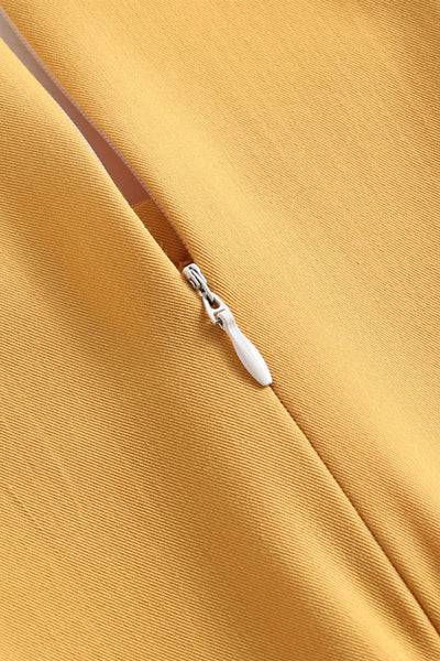 Vintage Gul Midi-Kjole Fra 1950-Tallet