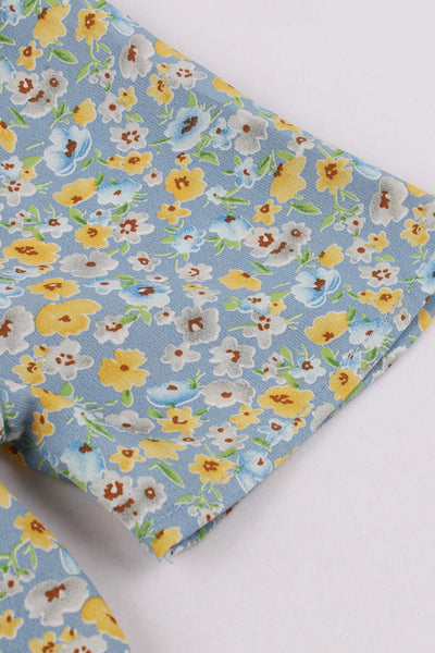 50-Talls Blomstertrykk Trapesskjole