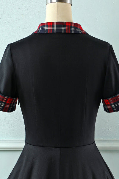 Vintage Turndown Krage Kjole