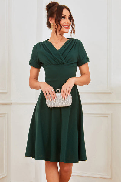 Vintage Mellomlang Trapesskjole