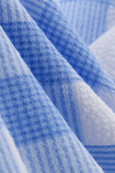 Retro Rutete Ryggløs Kjole For Kvinner