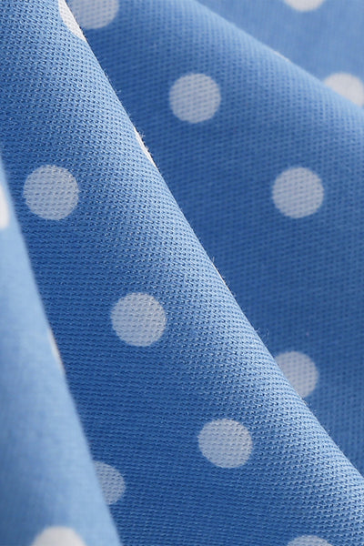 Retro Polka Dot Ryggløs Kjole For Kvinner