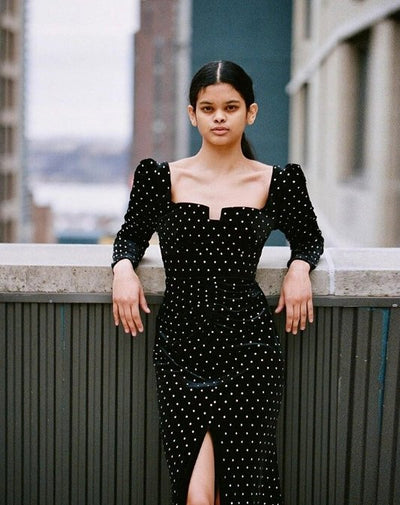 40-Talls Svart Kjole Kveldsmote