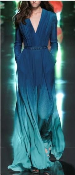 40-Talls Vintage Blå Kjole