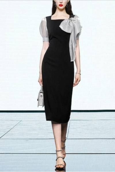 Vintage Petite Svart Kjole