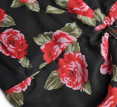 Svart Og Rød Kjole Fra 1940-Tallet