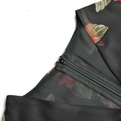 Svart Og Rød Kjole Fra 1940-Tallet