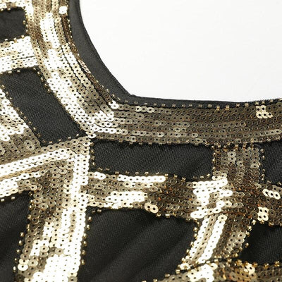 20-Talls Vintagekjole Svart Gull