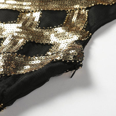 20-Talls Vintagekjole Svart Gull