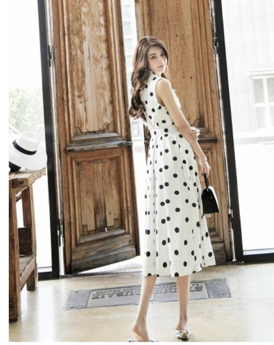 40-Talls Prikkete Kjole