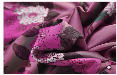 40-Talls Høyhalset Lilla Kjole