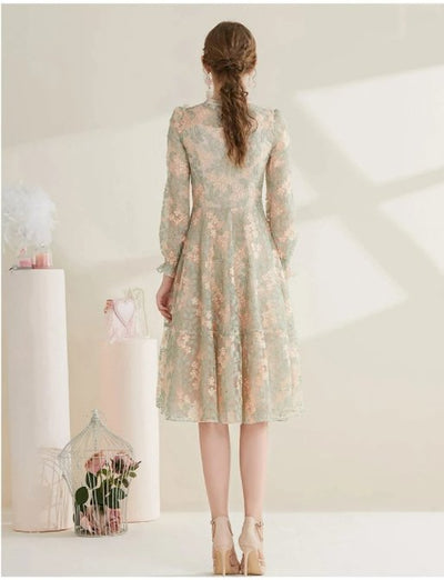 40-Tallskjole Blonder Vintage Chic Grå