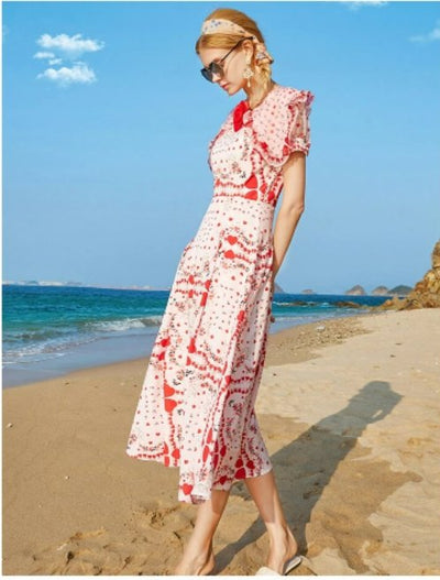 Pink Hearts-Kjole Fra 40-Tallet