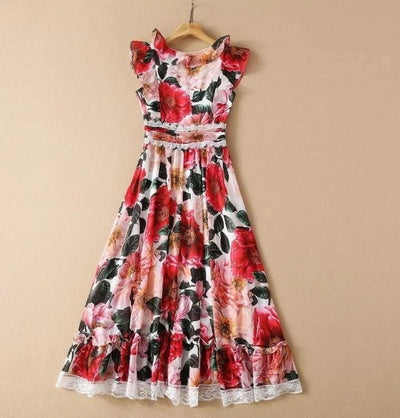 40-Talls Rosa Kortermet Kjole