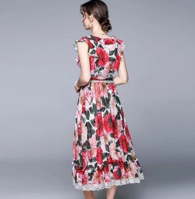 40-Talls Rosa Kortermet Kjole