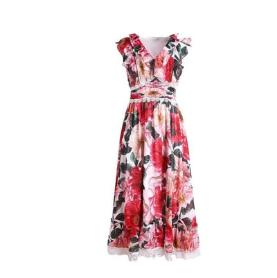 40-Talls Rosa Kortermet Kjole