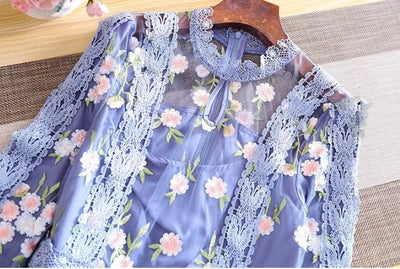 40-Talls Slim Kjole Blå