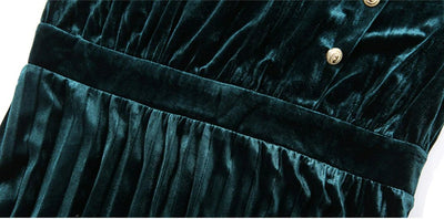 Grønn Fløyelskjole Fra 40-Tallet