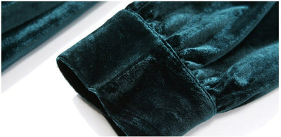 Grønn Fløyelskjole Fra 40-Tallet