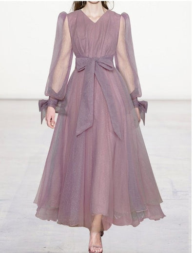 40-Tallskjole Lilla Plissert Skjørt