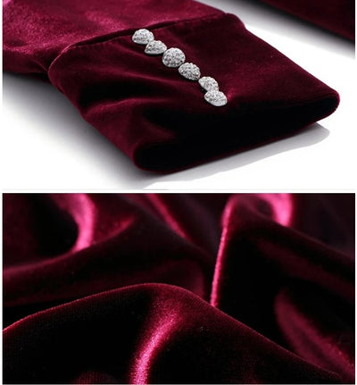 40-Talls Vinrød Kjole I Vintagestil