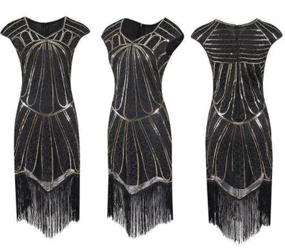 20-Talls Charleston-Kjole Gull