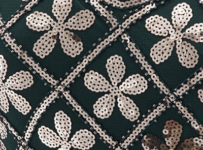 Charleston-Kjole Fra 20-Tallet - Grønn Og Gull