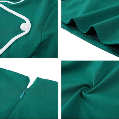 60-Talls Blyantkjole Grønn