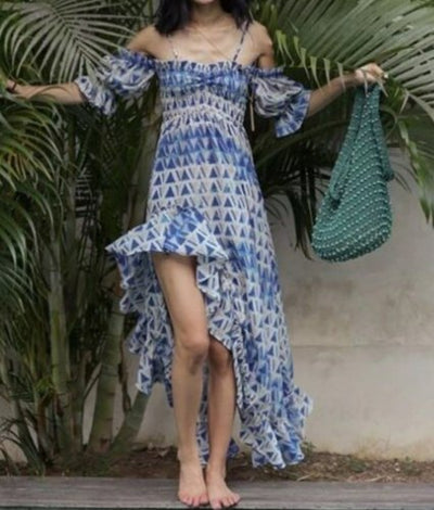 Blå Vintage Aftenkjole