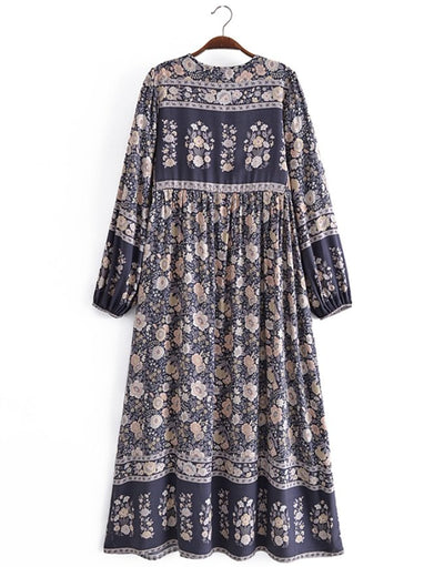 70-Tallet Rett Kjole Blomster