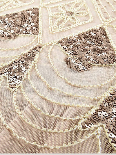 Elfenben Haute Couture Lang Gatsby-Kjole