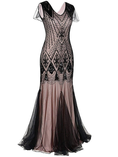 Rosa Haute Couture Lang Gatsby-Kjole