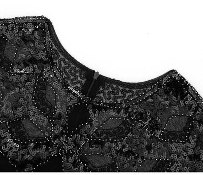 20-Talls Inspirert Kjole Svart