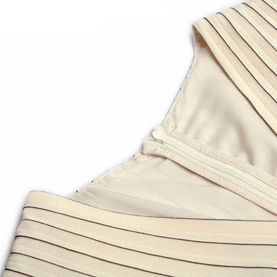 40-Talls Lang Kjole Beige