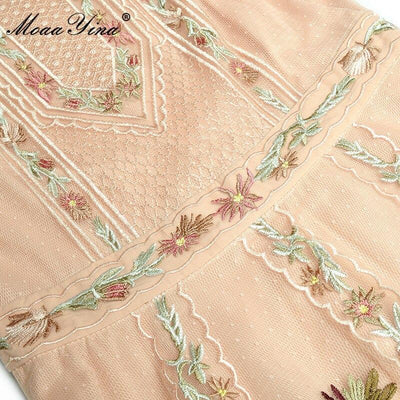 Mellomlang Kjole 30-Talls 40-Talls Rosa