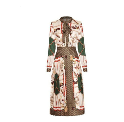 Vintage Rosa Midi-Kjole