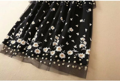 Retro Svart Blondekjole Fra 1940-Tallet