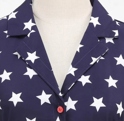 Kjole I 60-Tallsstil For Kvinner, Kongeblå