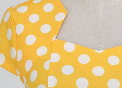 Kjole I 60-Tallsstil For Kvinner Gul