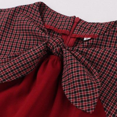 50-Talls Trapesskjole Burgundy