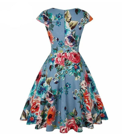 Vintage Blomstertunikakjole