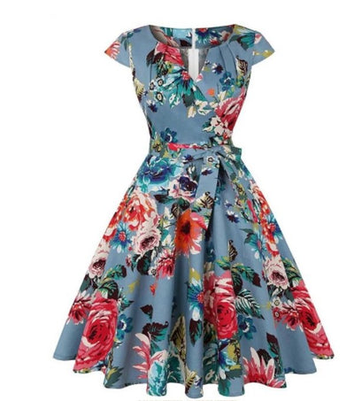 Vintage Blomstertunikakjole