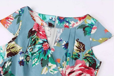 Vintage Blomstertunikakjole