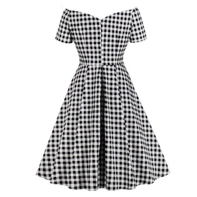Gingham-Kjole Fra 50-Tallet