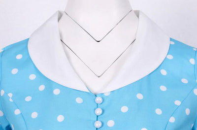 Vintage 50s Sky Polka Dot Dress