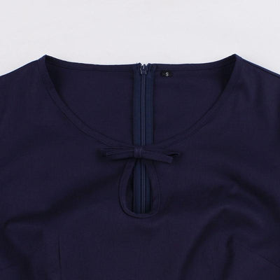 Vintage 50-Talls Marine Og Gul Kjole