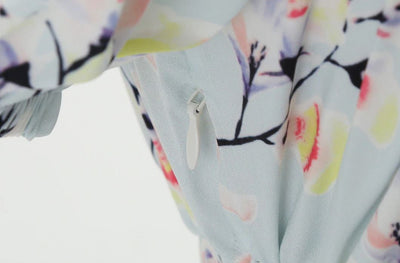 Vintage 60-Talls Blå Blomsterkjole