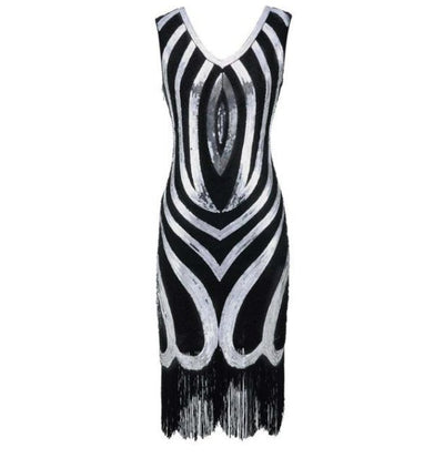 Vintage 20-Talls Svart Perlekjole