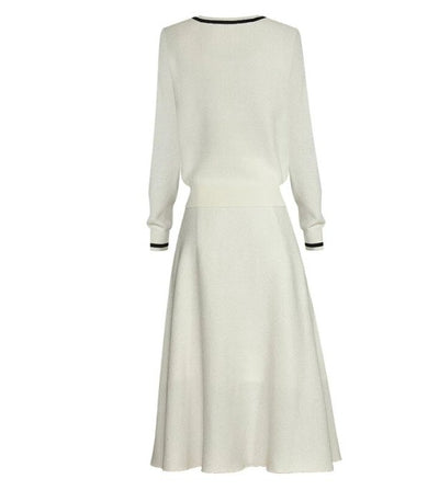 Vintage 40s Art White Dress