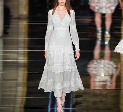 Vintage Hvit Lanternekjole Fra 40-Tallet